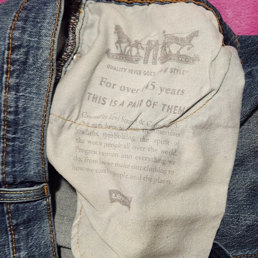 Levi's Jeans Men's 34x32 Mid Rise 505 Regular‎ Fit Blue Denim Made in Mexico